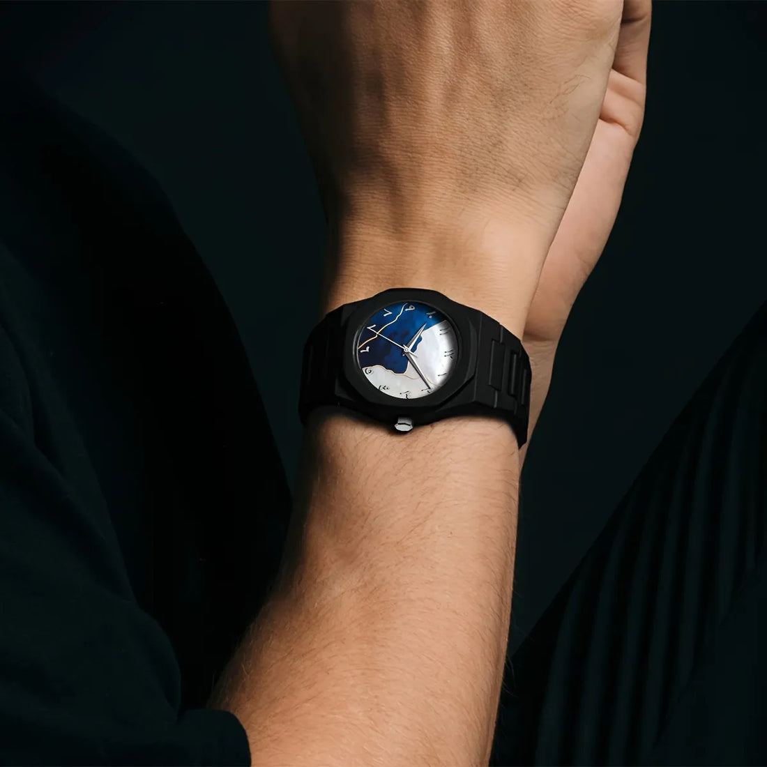 WAQTII ™ ARABIC WHITE BLUE WATCH